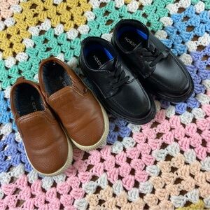 lot/Bundle of Size 6 Toddler Nordstrom boys Black Lace-Up Carters Brown Shoes